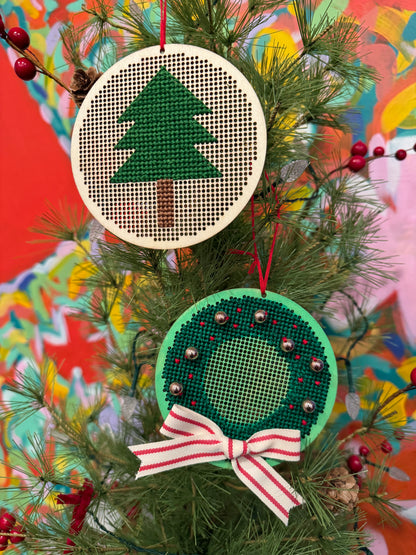 Embroidered Holiday Ornaments